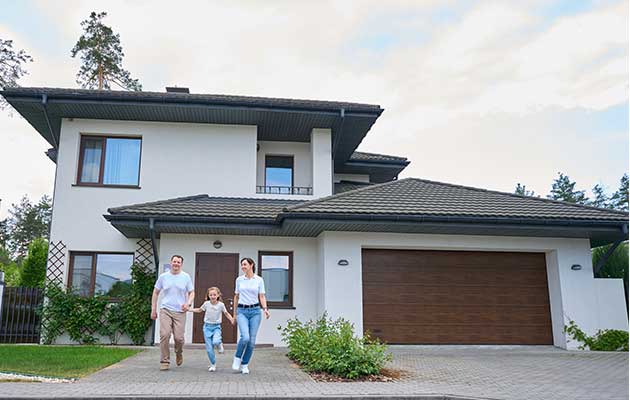 Family enjoying their home